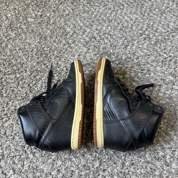 NNIKE 2014 DUNK SKY HI BLACK LEATHER SNAKE GS HIDDEN WEDGE Y2K Sneakers 6.5 - Picture 11 of 14
